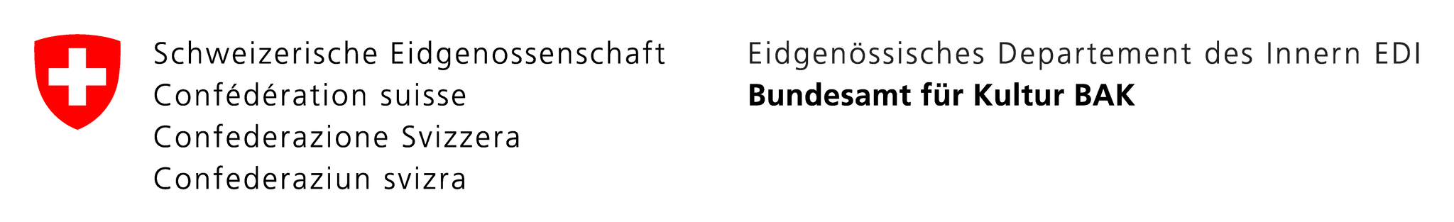 Logo des Eidgenössischen Departements des Innern EDI, Bundesamt für Kultur BAK.